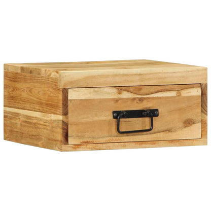 Mesita De Noche De Pared Madera Maciza De Acacia_1