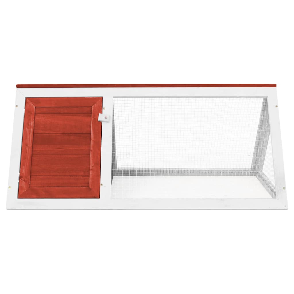 Conejera Jaula De Animales De Madera Rojo_0
