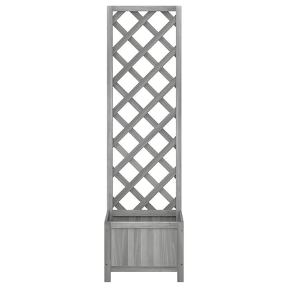 Jardinera Con Enrejado 40x30x135 Cm Madera Maciza De Abeto_3