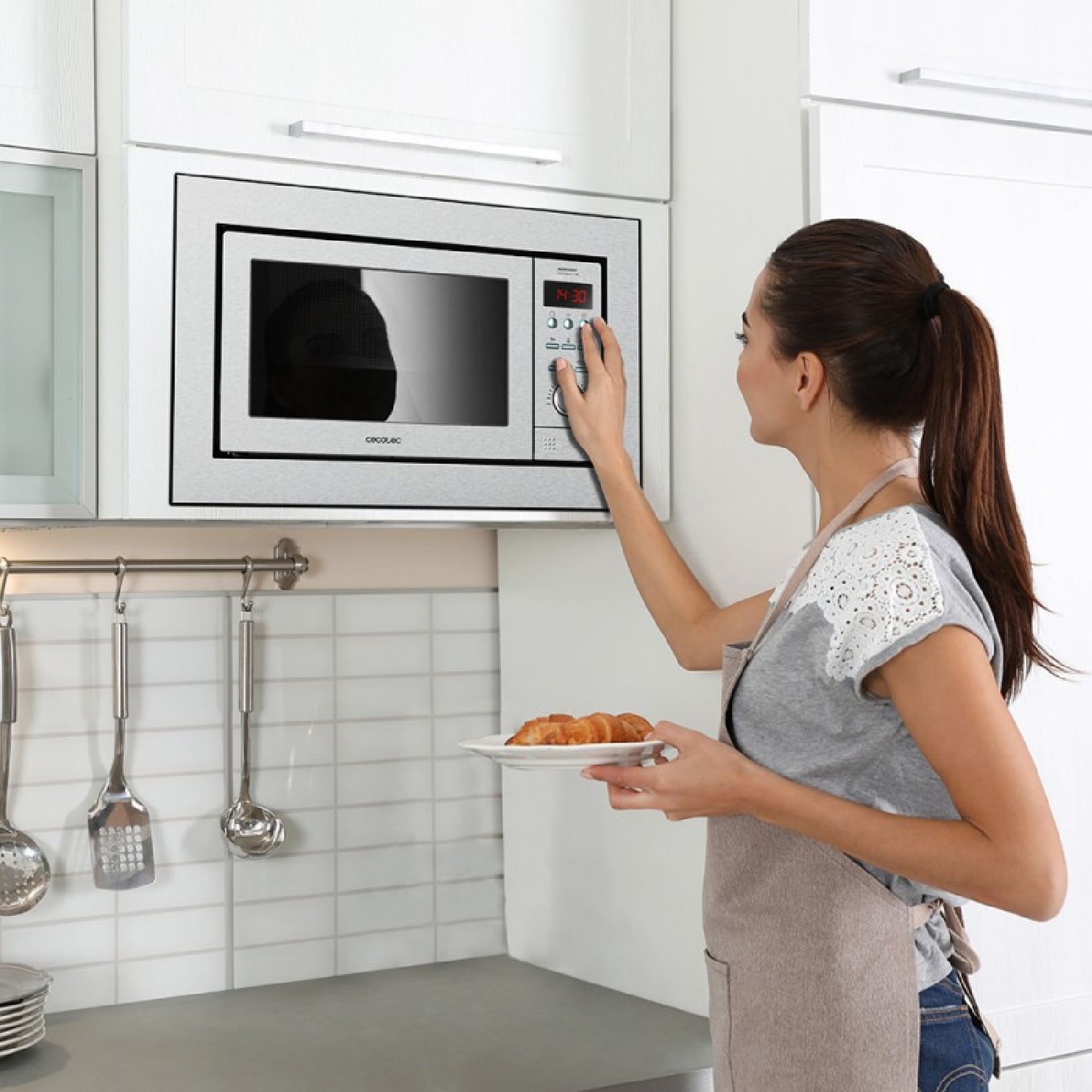 Microondas Encastrable Digital Grandheat 2500 Built-in Steel. 900w, Integrable, 25 Litros, Grill, 10 Funciones Preconfiguradas, Multicooking, Quick_3