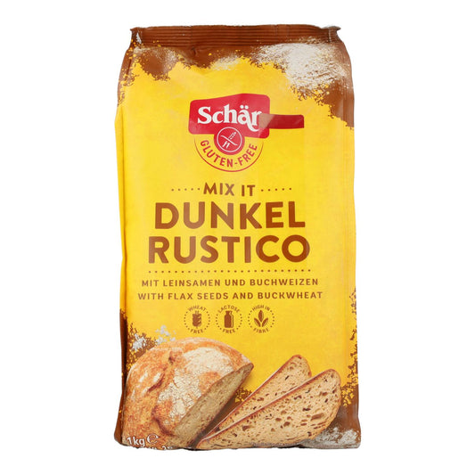 Mistura para pão rústica Dunkel Dr.Schar 1 kg