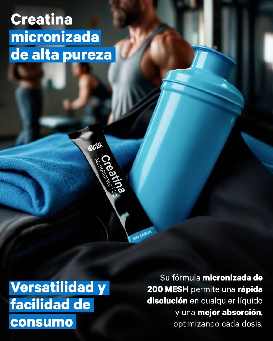 Creatina Monohidratada 3000mg Formato Sticks Nutribrain 30 Sticks_4