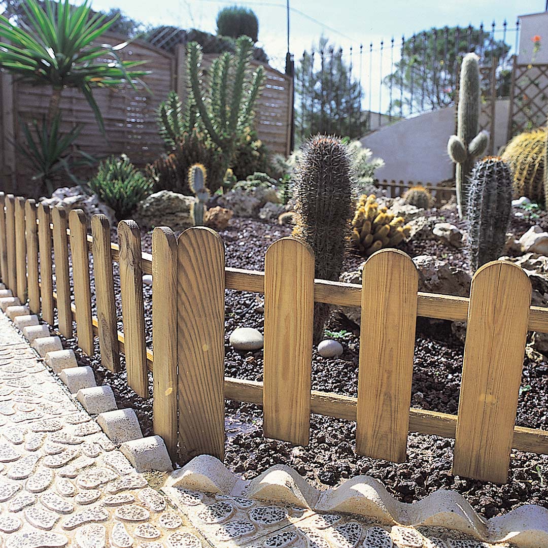 Mini Valla De Madera Tratada 28 X 111 Cm - Delimita Tu Jardín 1,11x0,28 M / Multicolor_0