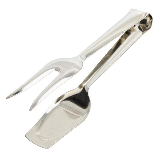 Pinzas Para Servir Acero Inoxidable  21 Cm. Ideal Para La Cocina, Servir Ensaladas, Servir Carnes, Pescados, Etc._0