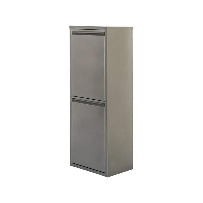 Armário de reciclagem PAT 2 em metal cinzento