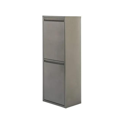 Armário de reciclagem PAT 2 em metal cinzento