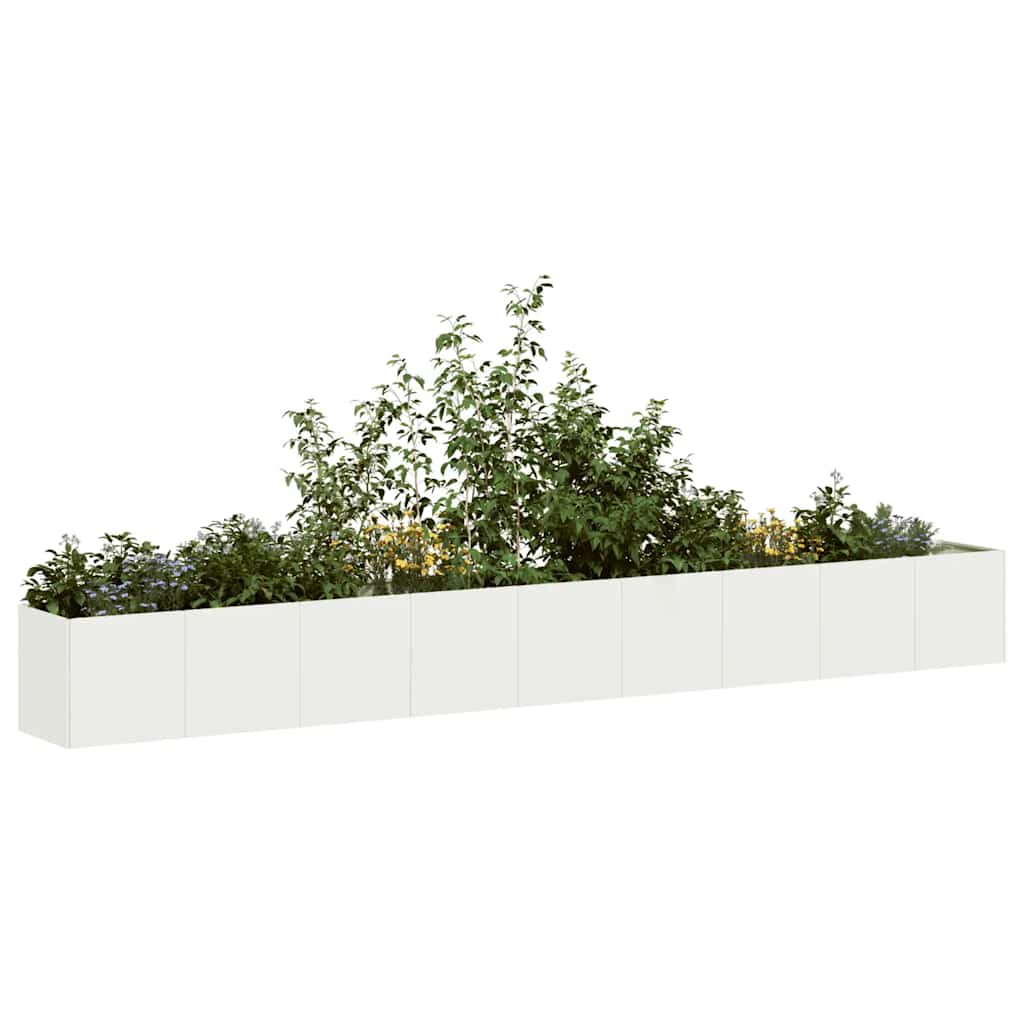 Jardinera De Acero Laminado En Frío Blanco 360x40x40 Cm_1
