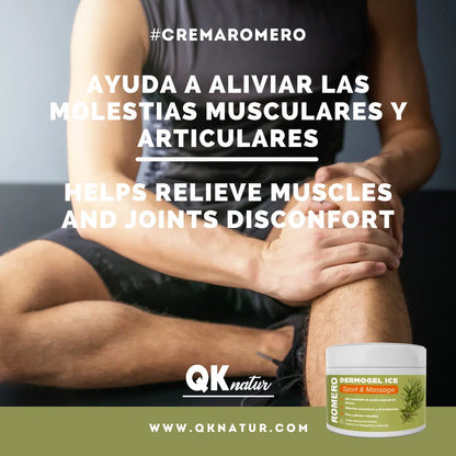 QKnatur - Gel Crema Romero - Ayuda A Aliviar Y Calmar Molestias Musculares - 300ml - Con Aceite Esencial De Romero_2
