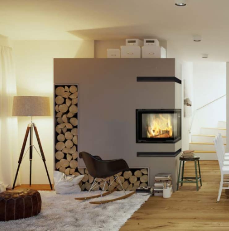 Bricosol Chimenea De Leña De Acero Kratki Vnl 610/430 9 Kw Ø 200 Puerta Elevable_0