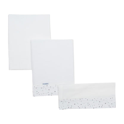 Lençol de berço 100x160 cm. Desenhos de Estrela/Astra, 3 peças. Estrela Celeste