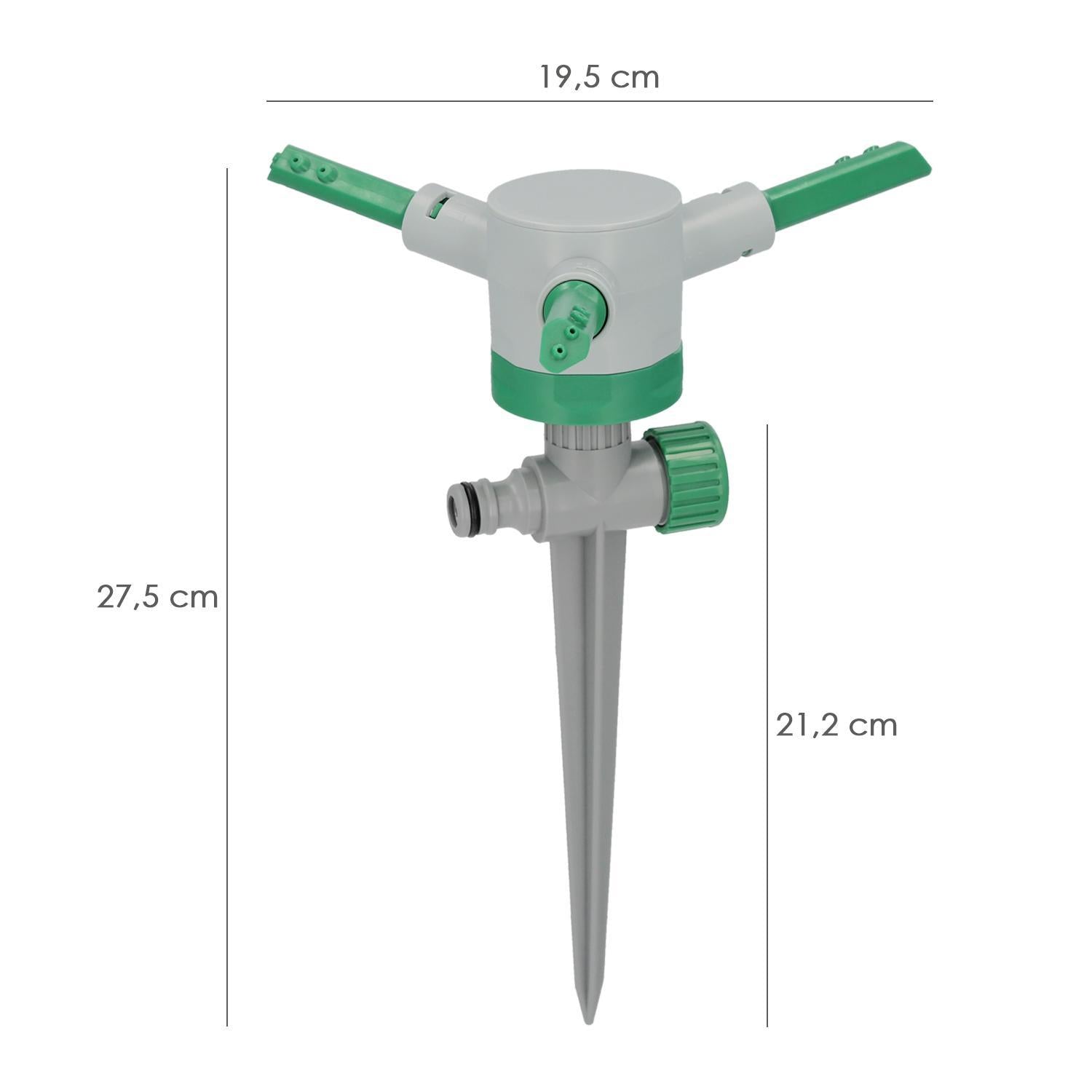 Aspersor Plástico 3 Brazos Con Pincho Con Regulador De Presión._1
