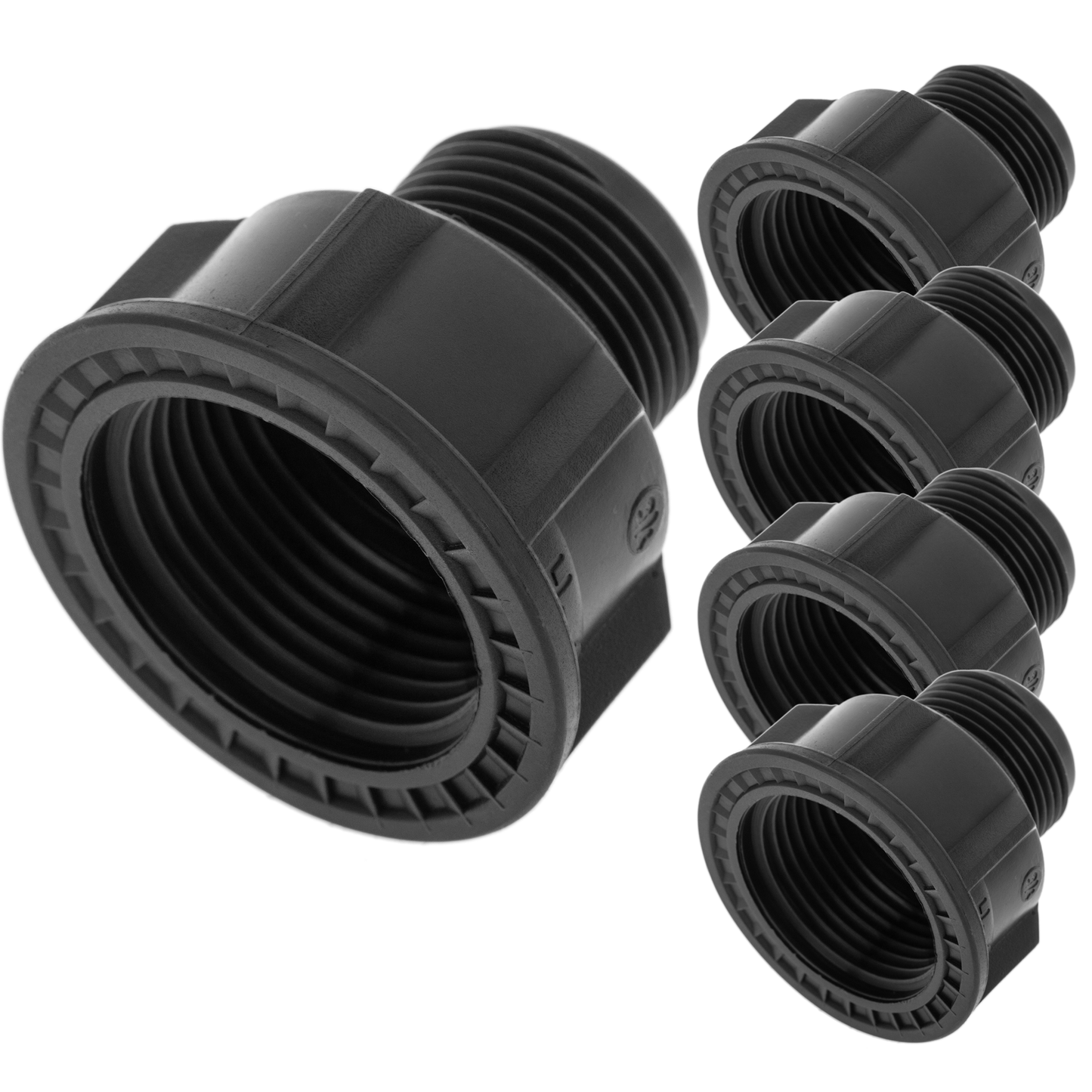 Pack De 5 Unidades Reducción Hembra-macho De Polipropileno 1” X 3/4“ Para Sistema De Riego_0
