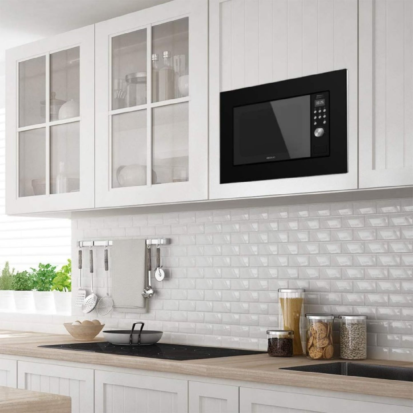 Microondas Encastrable Digital Grandheat 2000 Built-in Black. 700w, Integrable, 20 L, Grill, 9 Funciones Preconfiguradas, Quick Start, Diseño Elegan_4