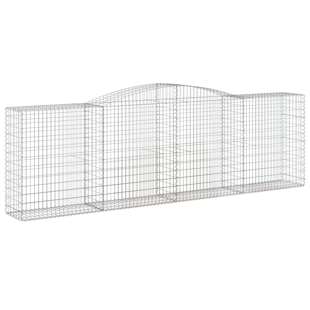Cestas De Gaviones 2 Uds Forma De Arco Hierro 400x50x120/140 Cm_2