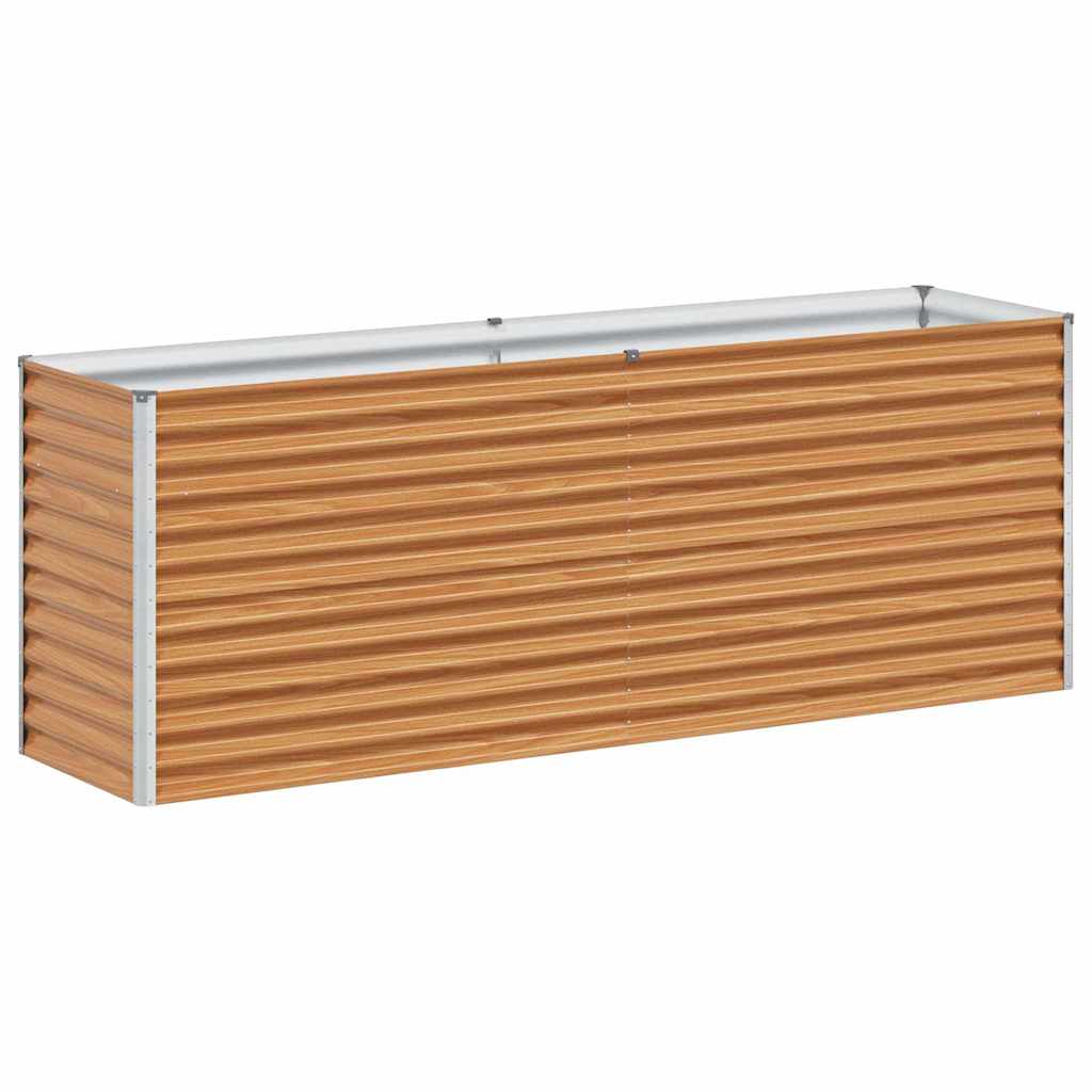 Arriate Elevado Marrón Claro 195 X 50 X 68 Cm Acero Galvanizado_0
