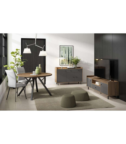 Mueble Aparador Marta 3 Puertas 1 Cajón Acabado Pizarra/sabi, 136cm(ancho) 80cm(alto) 40c_4