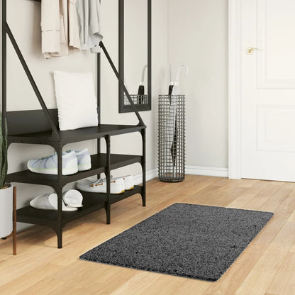 Vidaxl Alfombra De Pelo Corto Oviedo Gris Antracita 60x110 Cm_1