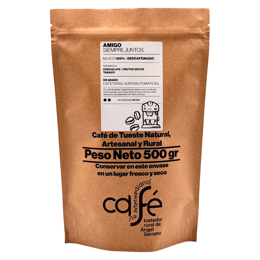 Cafe Sin Intermediarios Café Descafeinado Amigo En Grano Para Superautomática 500 G_0