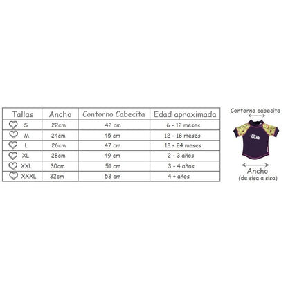 T-shirt de proteção solar para criança Manta Ray Close Parent