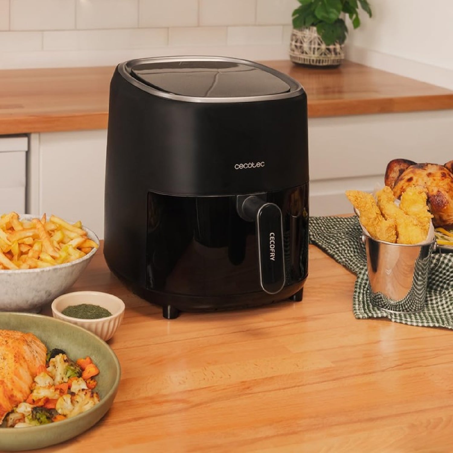 Freidora De Aire Sin Aceite De 3,5 L Cecofry Fantastik 3500, Air Fryer 1200 W, Digital, Táctil, Tecnología Perfectcook, Diseño Moderno Y Compacto, 9_4