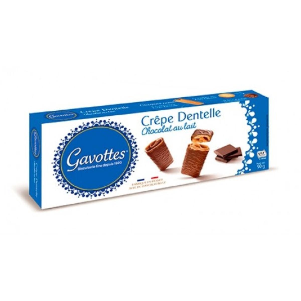 Crepes Gavottes cobertos com chocolate de leite 90g