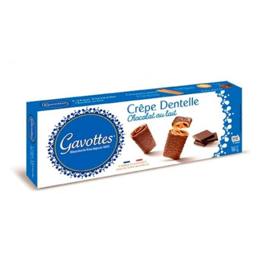 Crepes Gavottes cobertos com chocolate de leite 90g