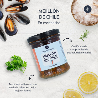 Mexilhões em Conserva com Pimento Planeta Huerto 165 g