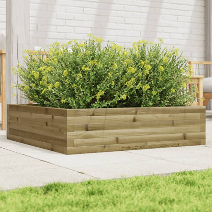 Jardinera De Madera De Pino Impregnada 90x90x23 Cm_1