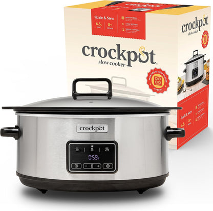 Panela elétrica digital Crockpot Sizzle &amp; Stew 6,5L CSC112X