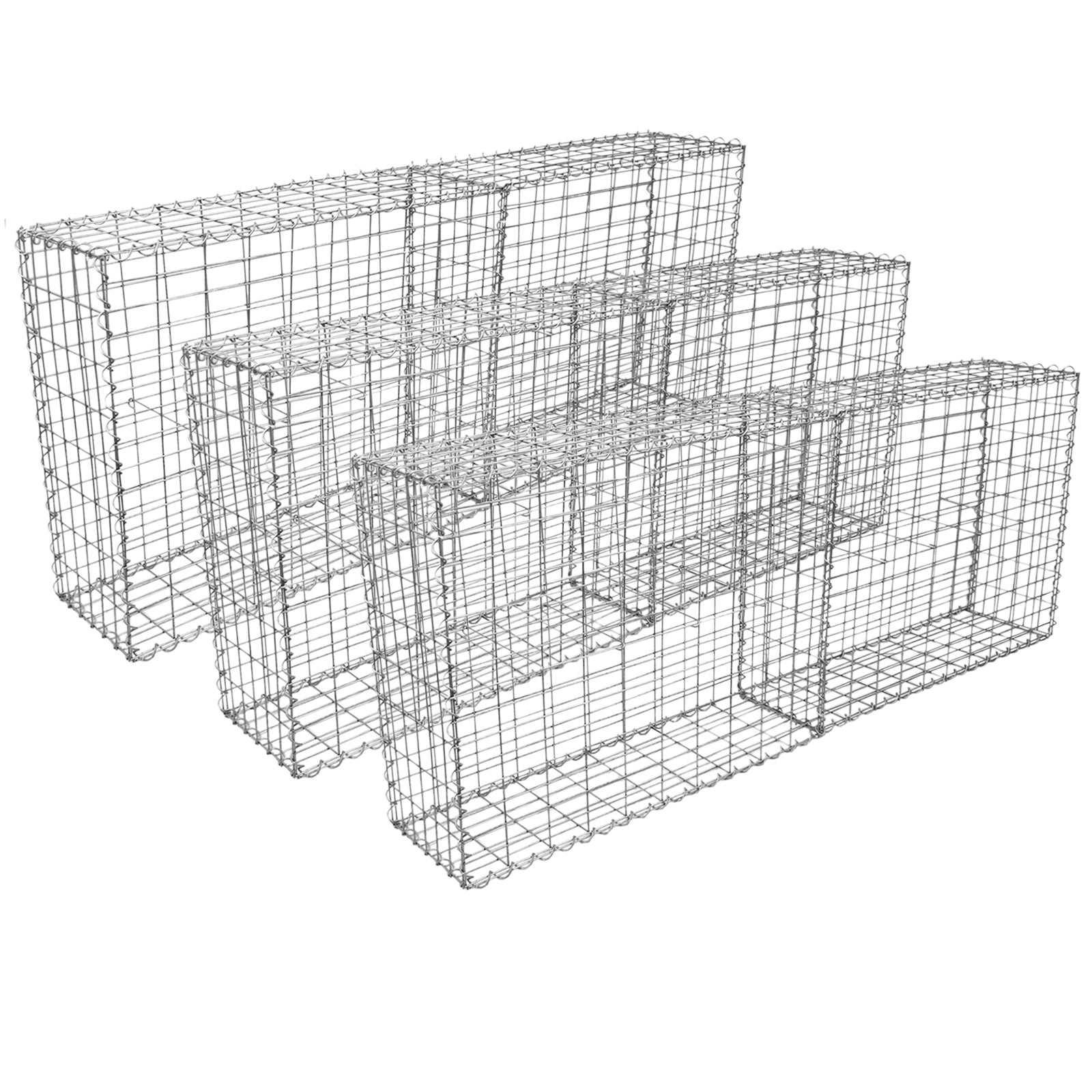 6 Cestas De Acero Galvanizado De Exterior Jaulas Para Decoración 100 X 95 X 30cm_0