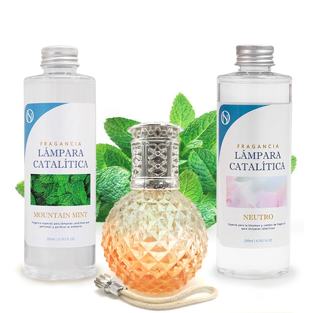 Pack Ahorro Lámpara Catalítica Orange Diamonds + Fragancia Mountain Mint 200ml + Limpiador Neutro 200ml + Mecha Repuesto_0