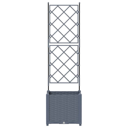 Vidaxl Maceta De Jardín Con Enrejado Gris Claro 40 X 40 X 143 Cm Pp_4