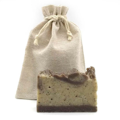 Jabón Natural Manteca Coco 90g En Bolsa Regalo De Yute - Nutre Y Suaviza La Piel Muy Seca Y Agrietada - Para Eczemas_1