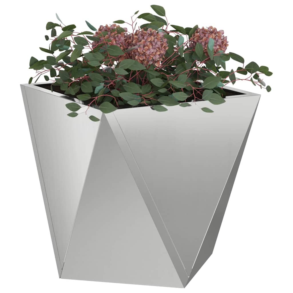Jardinera 2 Uds. Plateado 30 X 30 X 30 Cm Acero Galvanizado_2
