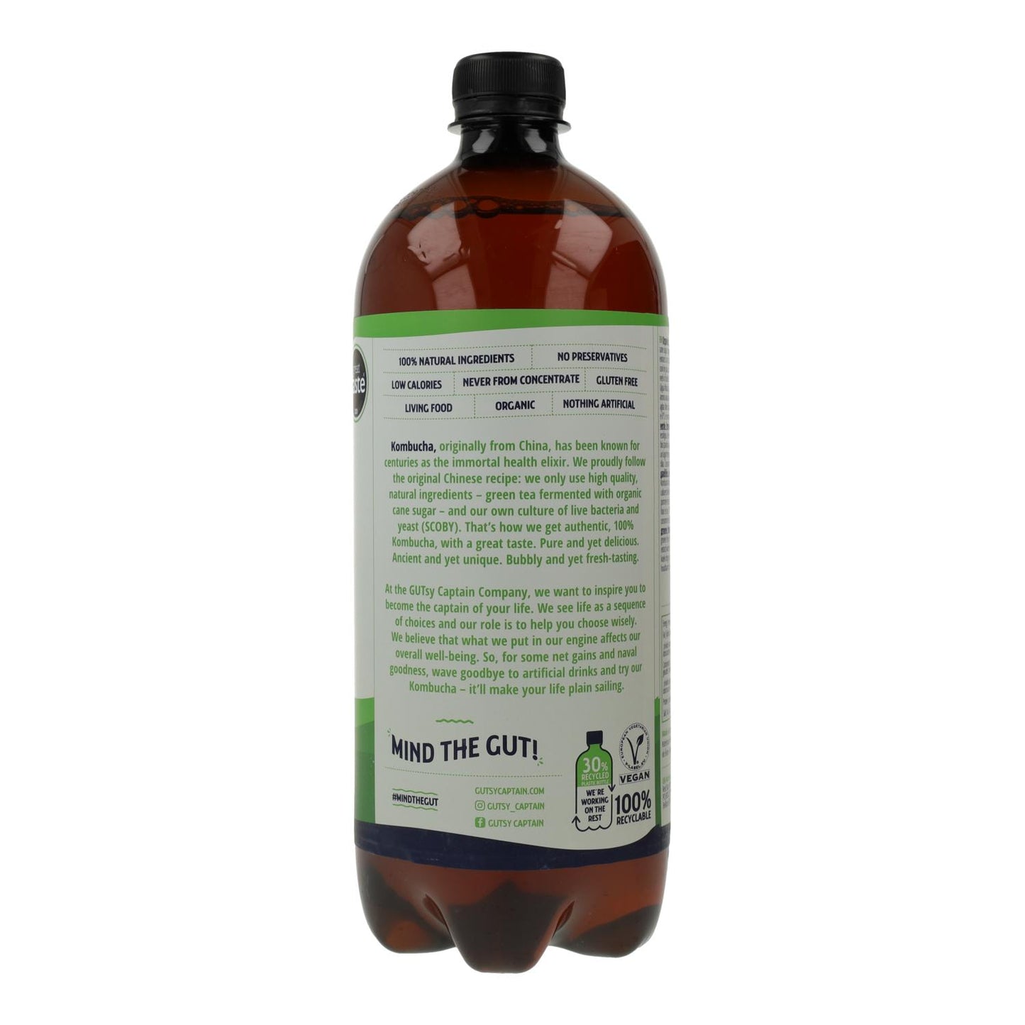 Bebida Kombucha de coco BIO Captain Kombucha 1L