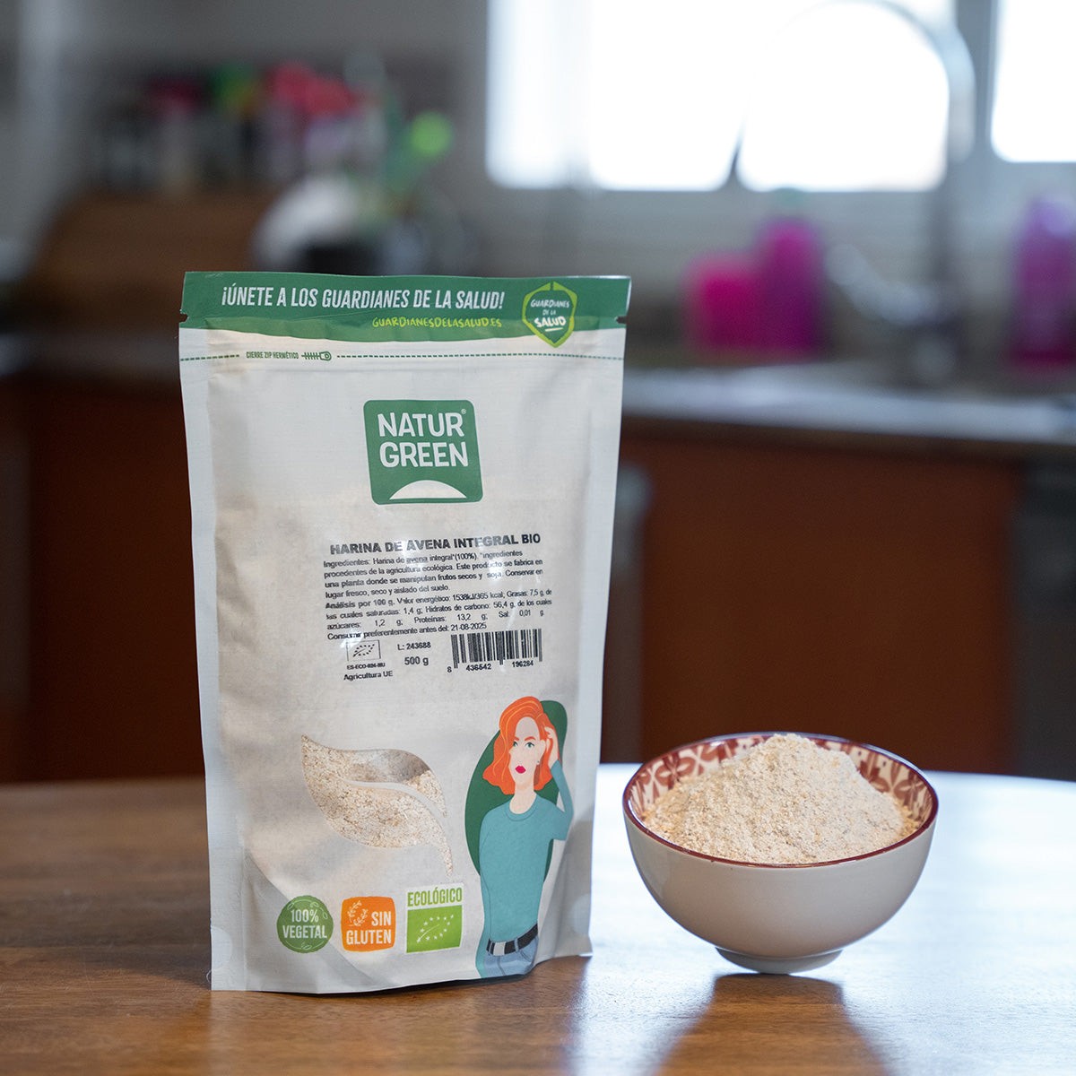 Farinha de Aveia Integral Sem Glúten NaturGreen 500 g