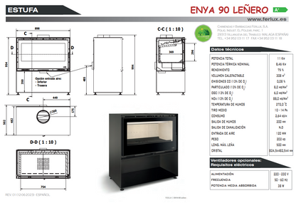 Bricosol Estufa De Leña Ferlux Modelo Enya 90_2