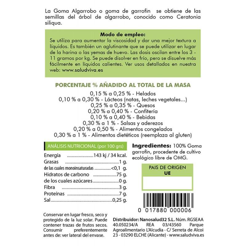 Goma de alfarroba Salud Viva 60 g