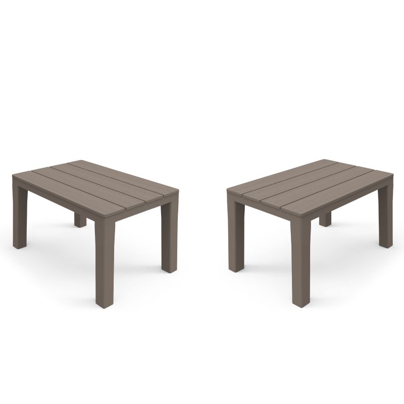 Banqueta De Exterior Nailu Polipropileno, Taupé, 60 X 45 X 39_1