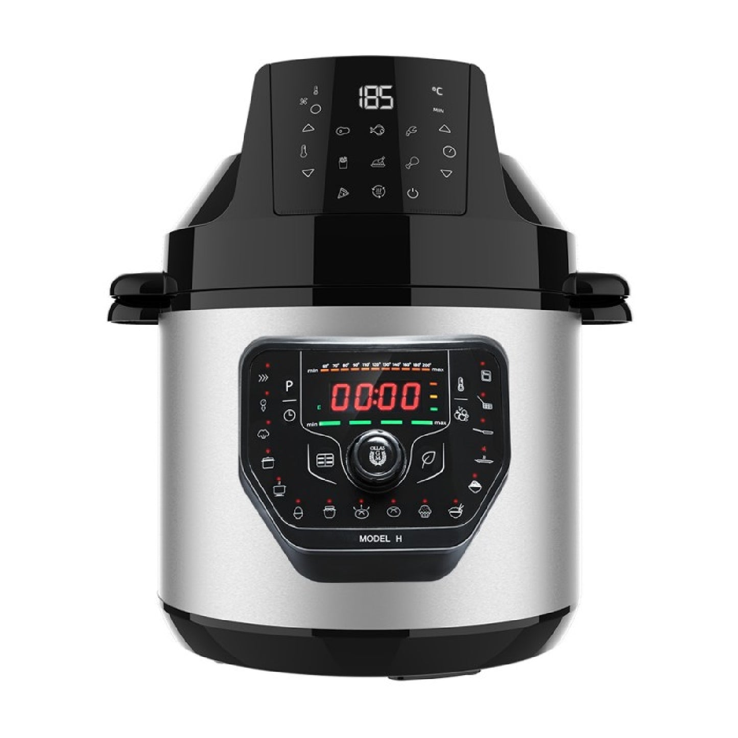 Olla Programable Con Cabezal Freidora De Aire Gm H Fry. Robot De Cocina Multifunción, 6 Litros Capacidad, Tapa Advance, Programable 24h, Temperatura_0