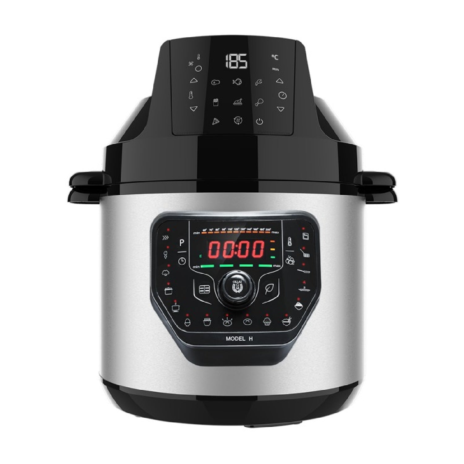 Olla Programable Con Cabezal Freidora De Aire Gm H Fry. Robot De Cocina Multifunción, 6 Litros Capacidad, Tapa Advance, Programable 24h, Temperatura_0
