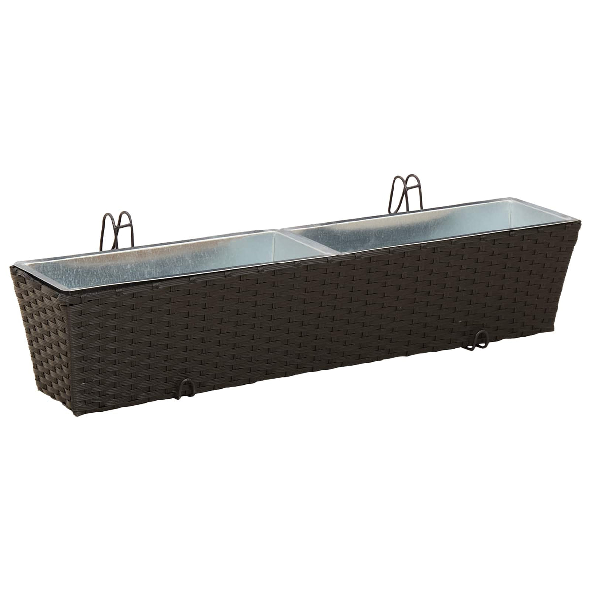 Barandilla 2 Uds. Negro 80 X 17 X 17 Cm Metal_2