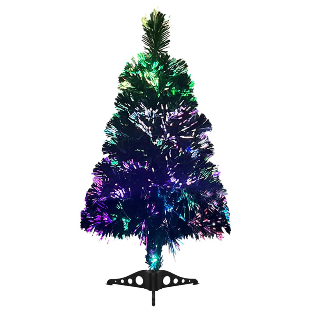 Vidaxl Árbol De Navidad Artificial Fibra Óptica Verde 64 Cm_0