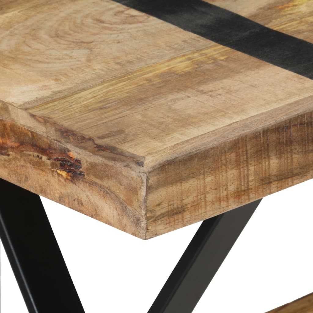 Mesa De Comedor Madera De Mango Rugosa 140x70x76 Cm_3