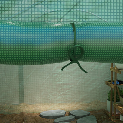 Invernadero De Túnel Outsunny Pe, Acero Galvanizado Verde 395x300x197 Cm_3