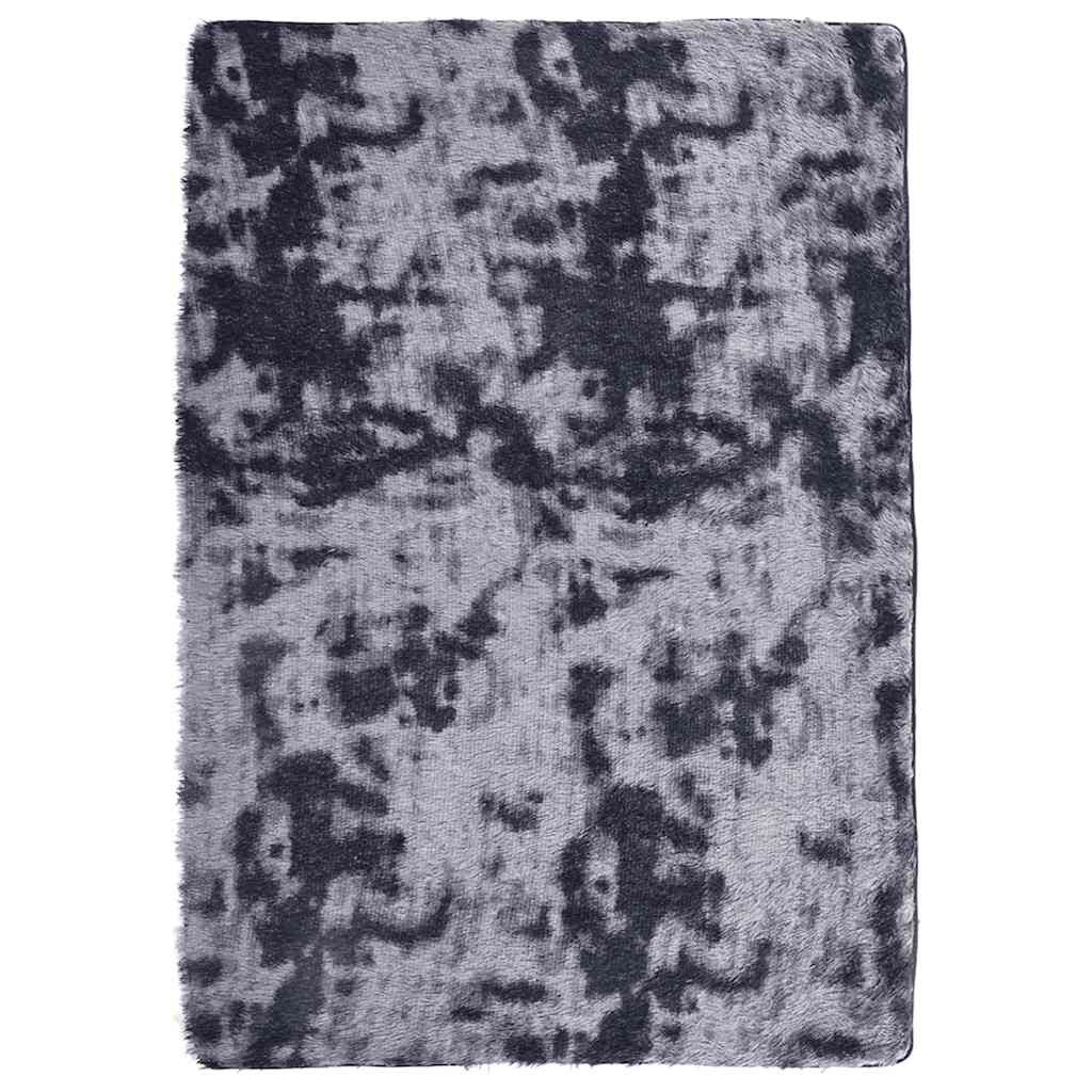 Vidaxl Alfombra De Pelo Largo Navarra Gris Oscuro 160x230 Cm Poliéster_0