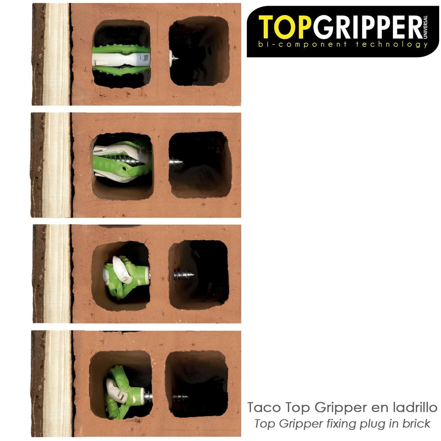 Taco Topgripper Bimaterial Ø 8 Mm. (caja 100 Unidades) Taco Anclaje Universal, Taco Hormigon, Taco Pladur, Taco Ladrillo