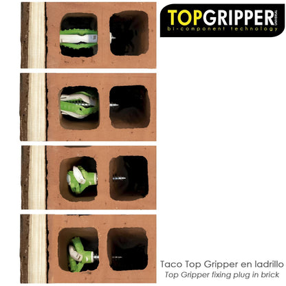 Taco Topgripper Bimaterial Ø 10 Mm. (caja 75 Unidades) Taco Anclaje Universal, Taco Hormigon, Taco Pladur, Taco Ladrillo_2