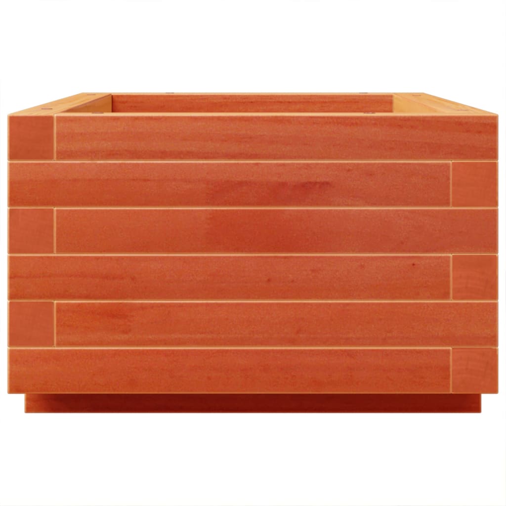 Jardinera De Madera Maciza De Pino Marrón Cera 70x40x26,5 Cm_5