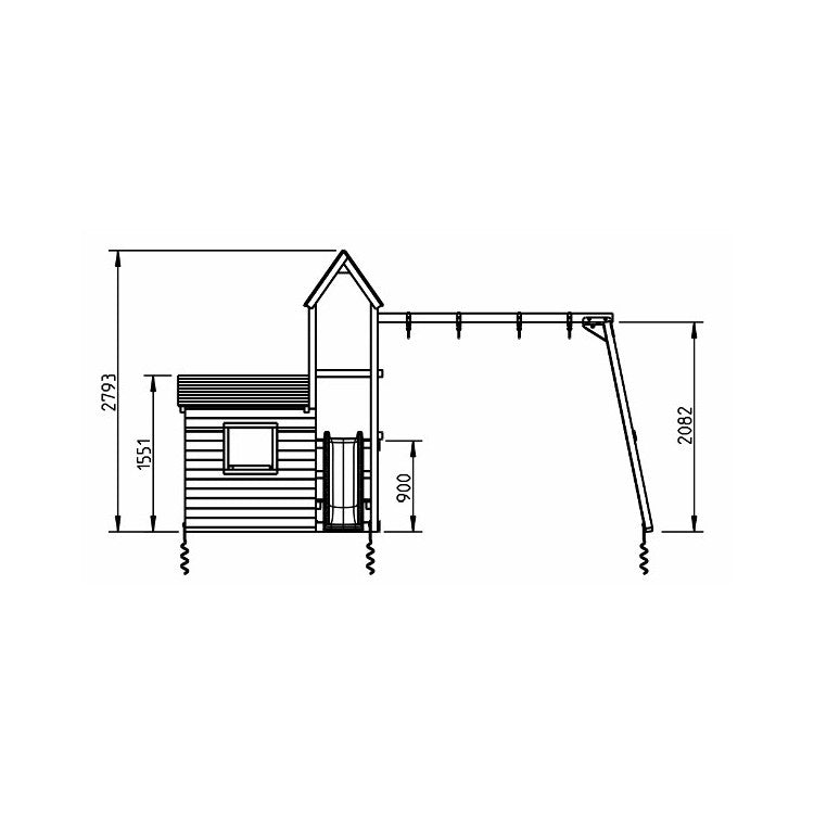 Parque Infantil Masgames Lookout M Con Columpio Doble._3